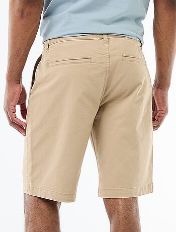 Effen chino bermuda van katoentwill