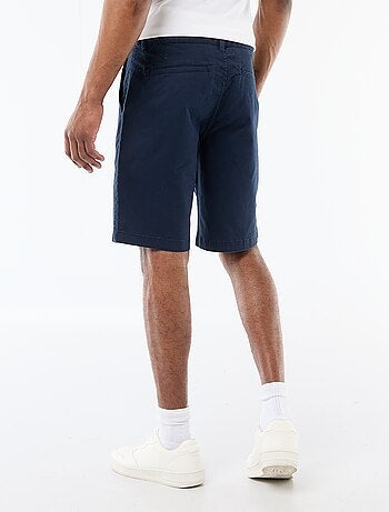 Effen chino bermuda van katoentwill