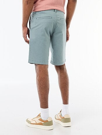 Effen chino bermuda van katoentwill
