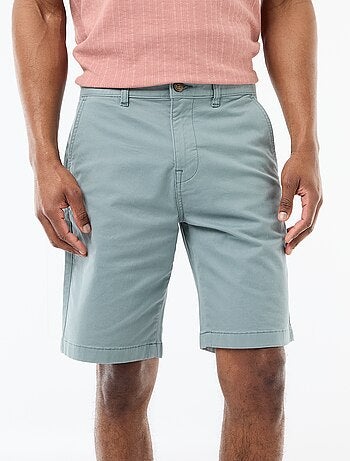 Effen chino bermuda van katoentwill