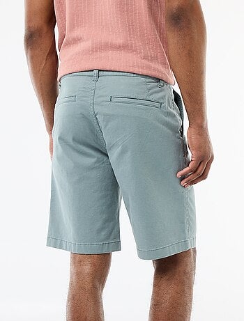 Effen chino bermuda van katoentwill