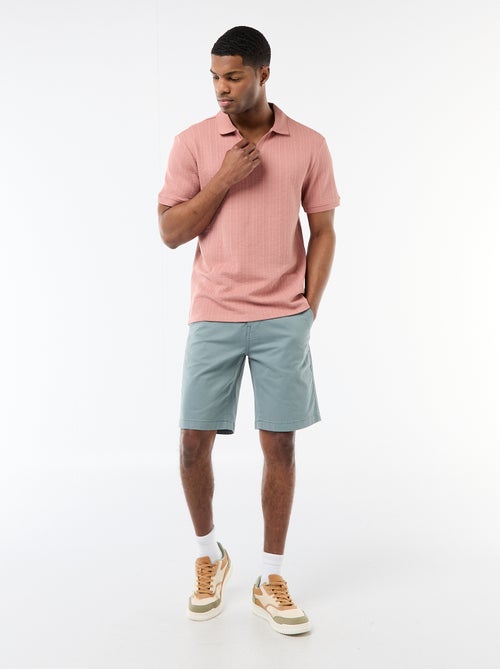 Effen chino bermuda van katoentwill - Kiabi