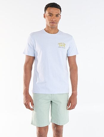 Effen chino bermuda van katoentwill