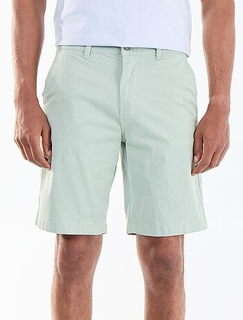 Effen chino bermuda van katoentwill