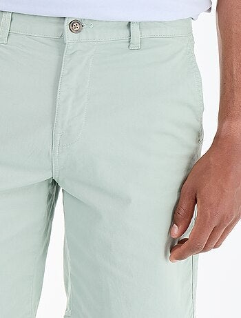 Effen chino bermuda van katoentwill