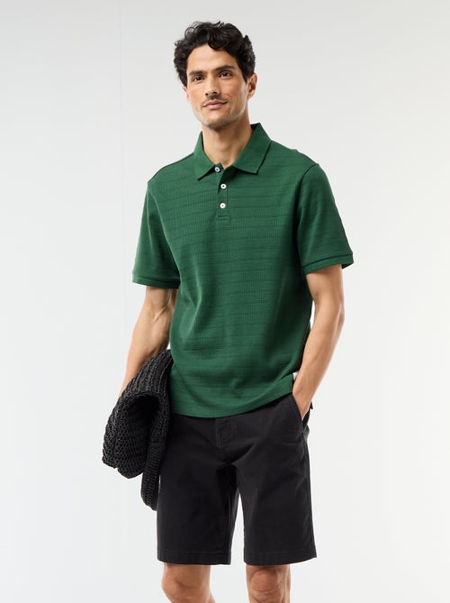 Effen chino bermuda van katoentwill - Kiabi