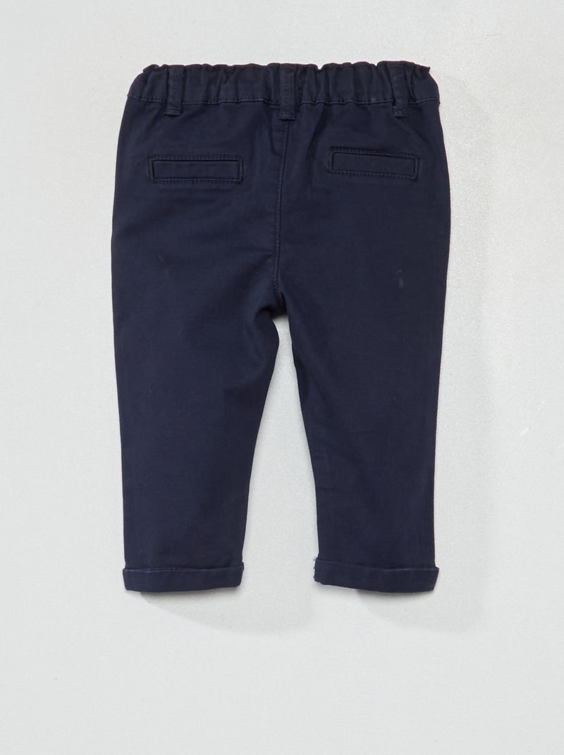 Effen chino BLAUW - Kiabi