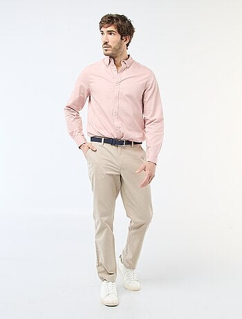 Effen chino met standaard taille