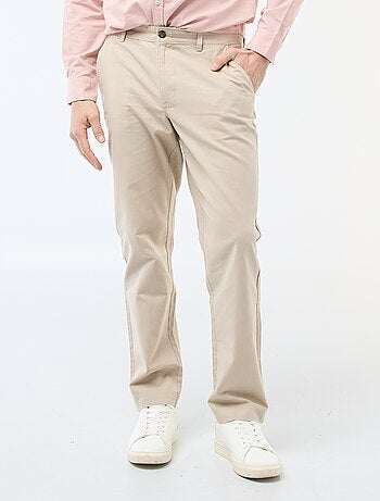 Effen chino met standaard taille
