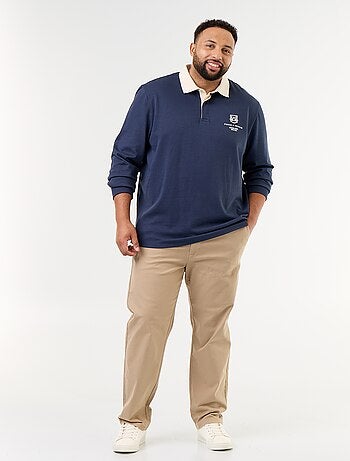 Effen chino met standaard taille