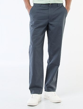 Effen chino met standaard taille