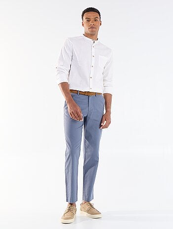 Effen chino met standaard taille