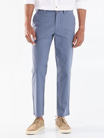 Effen chino met standaard taille