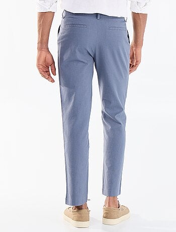 Effen chino met standaard taille