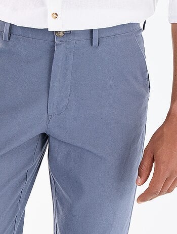 Effen chino met standaard taille