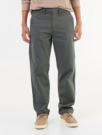 Effen chino met standaard taille