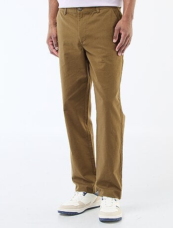 Effen chino met standaard taille