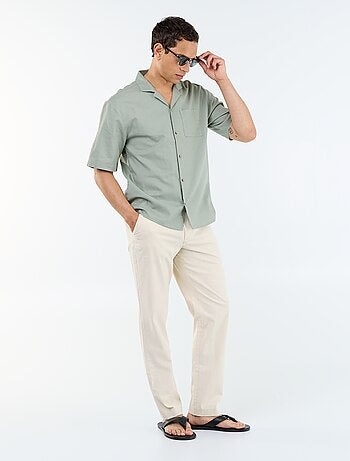 Effen chino met standaard taille