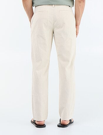 Effen chino met standaard taille
