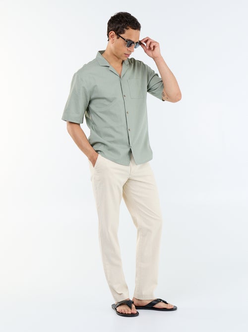 Effen chino met standaard taille - Kiabi