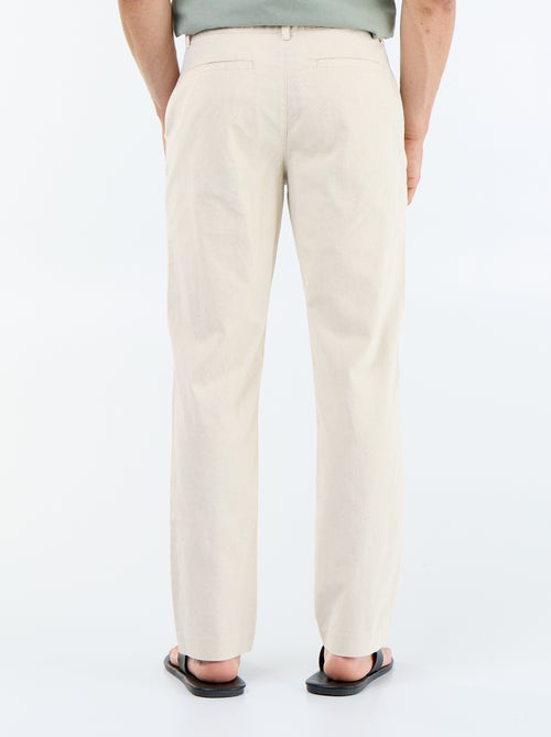 Effen chino met standaard taille - Kiabi