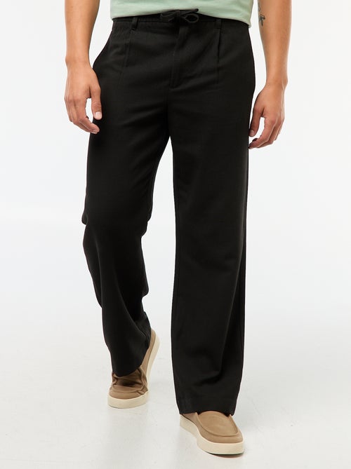 Effen chino met wijde pijpen - Kiabi