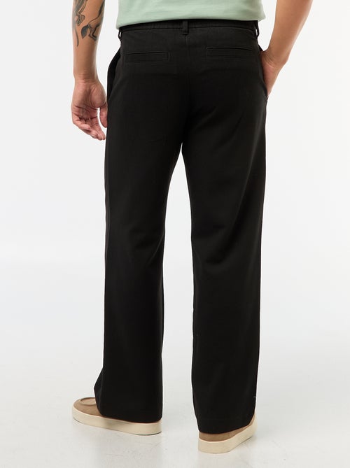 Effen chino met wijde pijpen - Kiabi