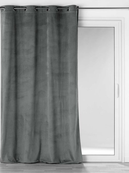 Effen corduroy nonchalant gordijn met eyelet in salie - Kiabi Effen corduroy nonchalant gordijn met eyelet in salie - Kiabi