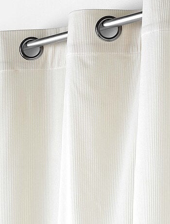 Effen corduroy nonchalant gordijn met eyelet in salie