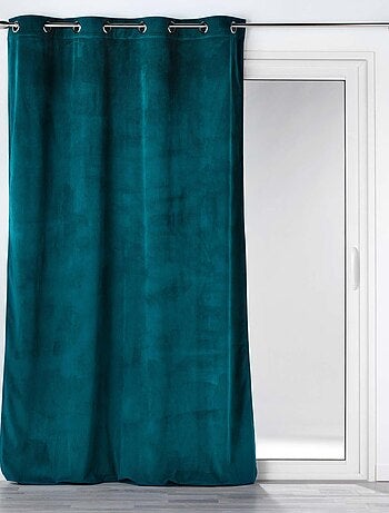 Effen corduroy nonchalant gordijn met eyelet in salie