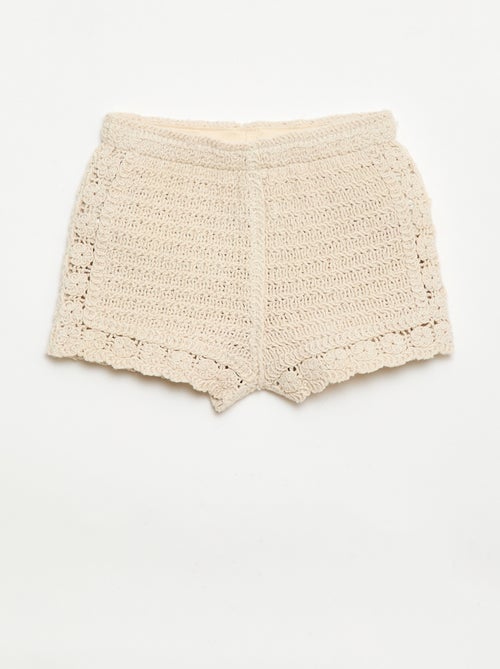 Effen crochetshort - Kiabi