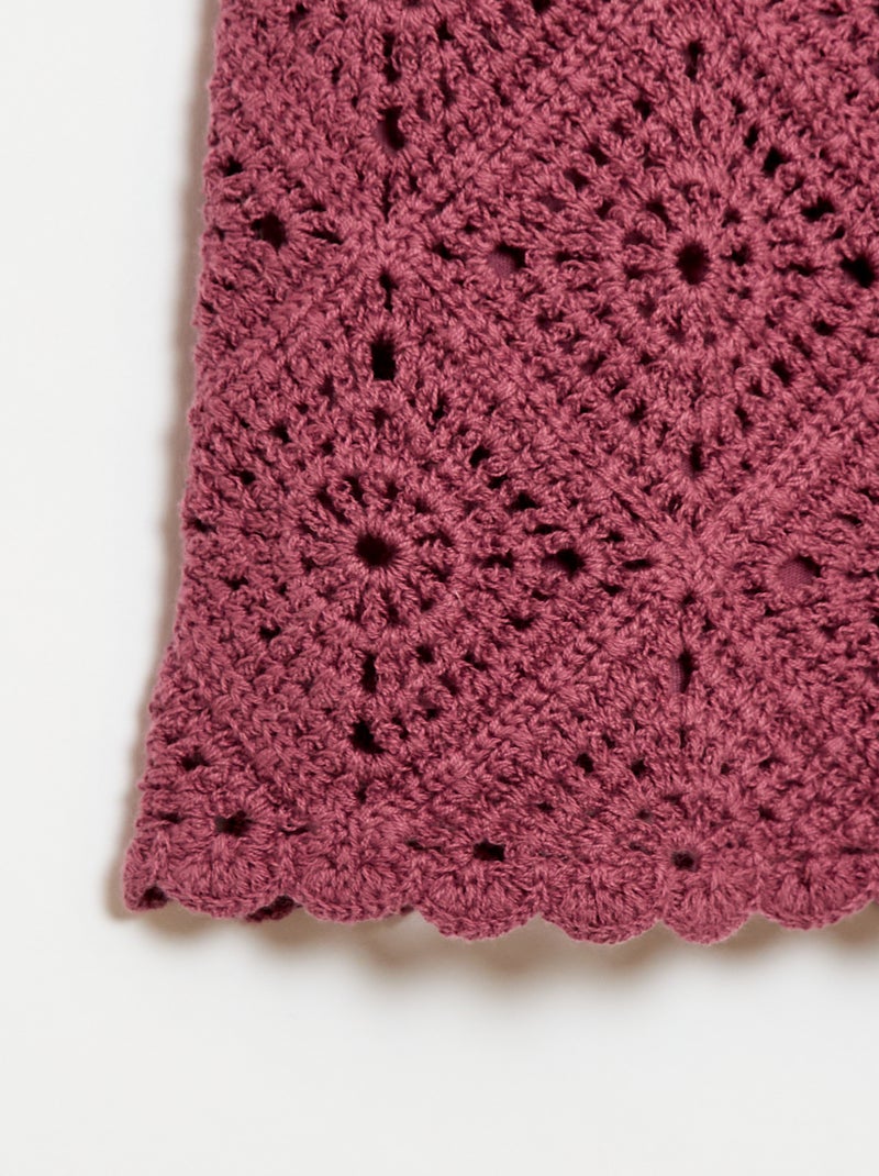 Effen crochetshort Rood - Kiabi