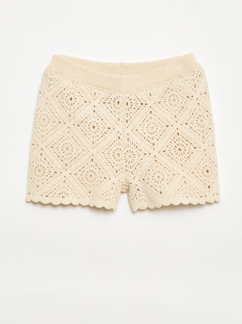 Effen crochetshort - Kiabi