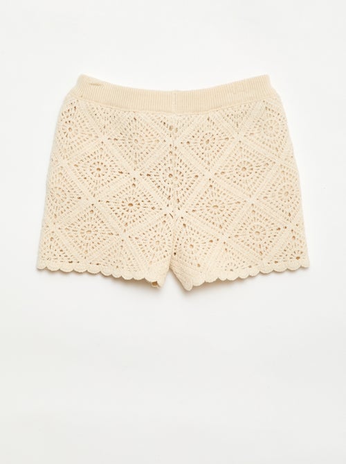 Effen crochetshort - Kiabi