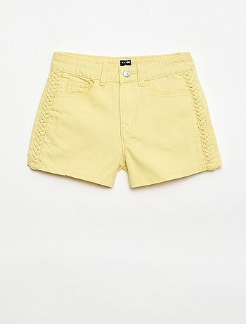 Effen denim bermuda met 5 zakken