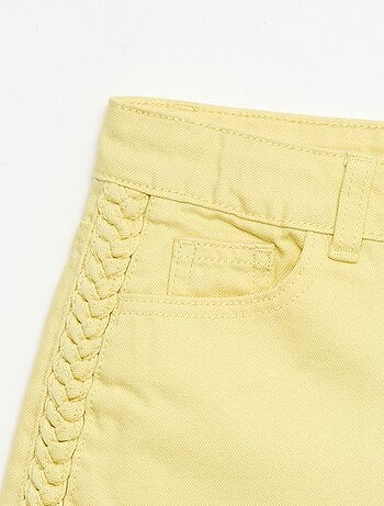 Effen denim bermuda met 5 zakken