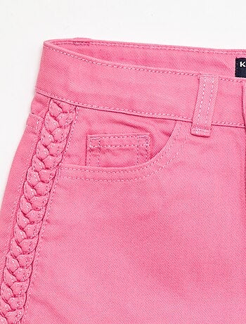 Effen denim bermuda met 5 zakken
