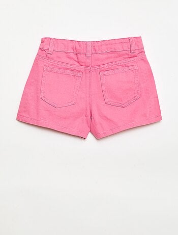 Effen denim bermuda met 5 zakken