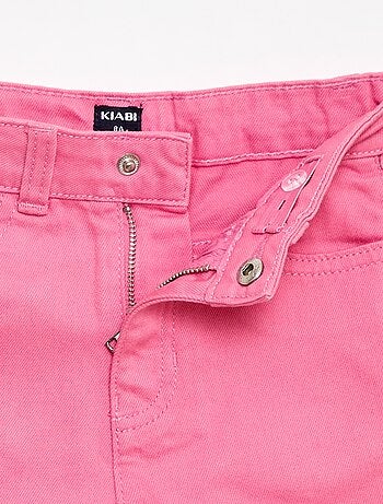 Effen denim bermuda met 5 zakken