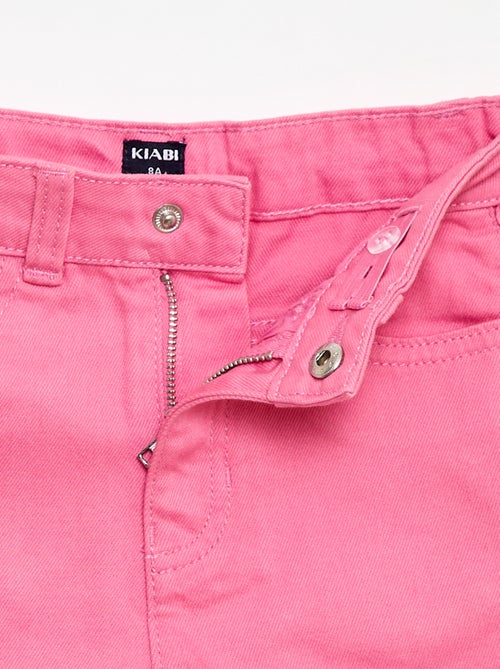 Effen denim bermuda met 5 zakken - Kiabi