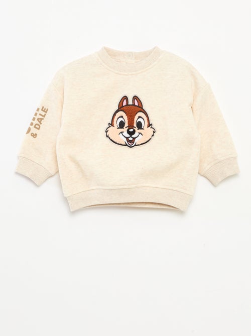 Effen Disney-trui met ronde hals en Knabbel & Babbel-print - Kiabi