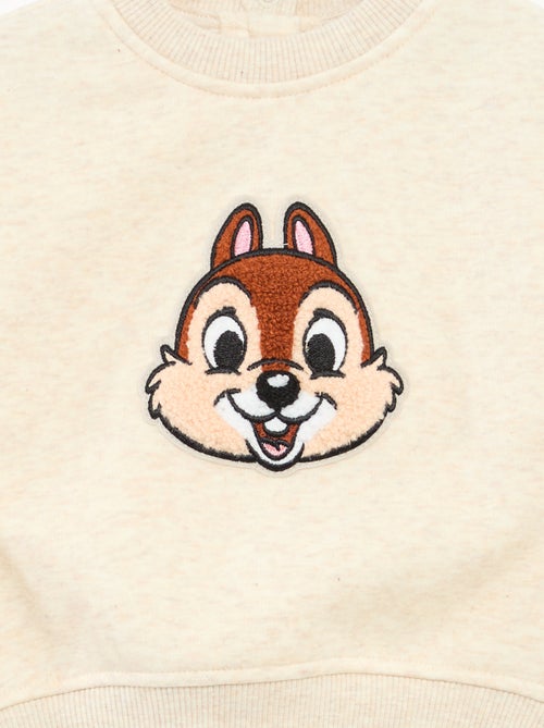 Effen Disney-trui met ronde hals en Knabbel & Babbel-print - Kiabi