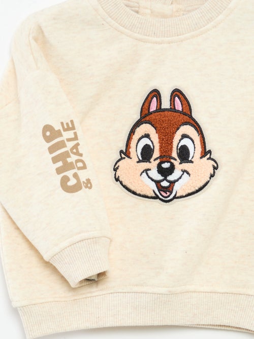 Effen Disney-trui met ronde hals en Knabbel & Babbel-print - Kiabi