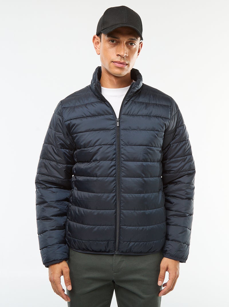 Effen donsjack van dunne stof Blauw - Kiabi