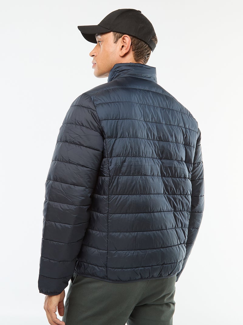 Effen donsjack van dunne stof Blauw - Kiabi