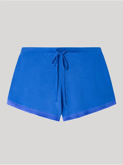 Effen en verstelbare korte broek van modal met kanten details - Kiabi Effen en verstelbare korte broek van modal met kanten details - Kiabi