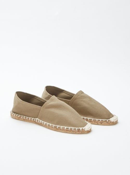 Effen espadrilles van stevige stof - Kiabi