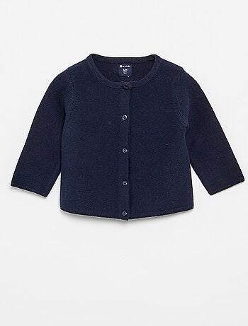 Effen fijngebreid vest
