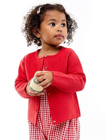 Effen fijngebreid vest