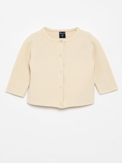 Effen fijngebreid vest - Kiabi